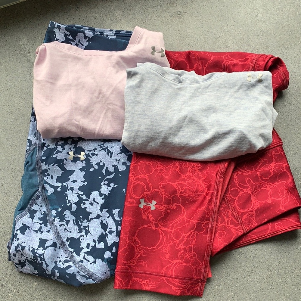 Under Armour medium leggings and tanks bundle